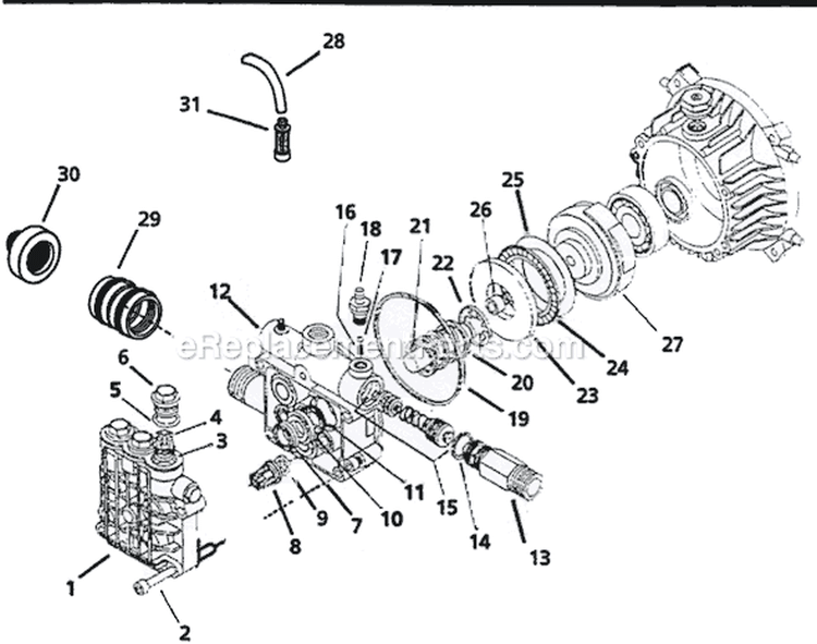 Page B Diagram and Parts List for PW1450  Campbell Hausfeld Pressure Washer